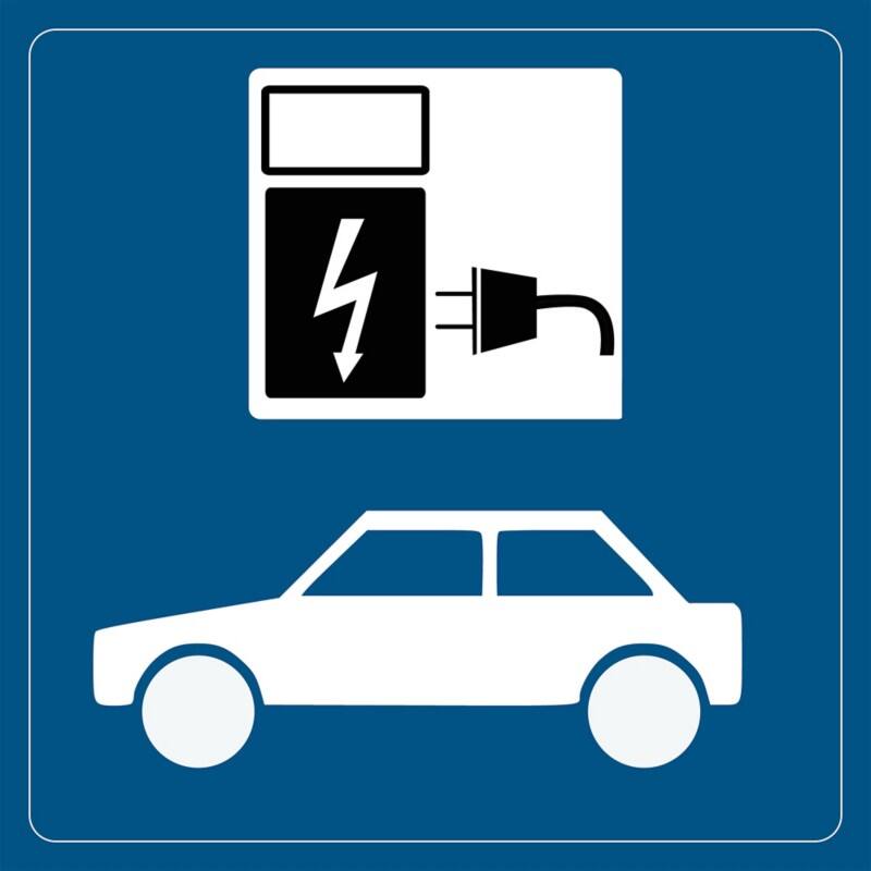 Djois Warnschild Kfz-Ladestation Klebstoff, einschraubbar PP (Polypropylen) 15 (B) x 0,14 (H) cm
