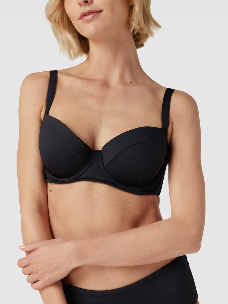 Bikini-Oberteil mit verstellbaren Träger in schwarz