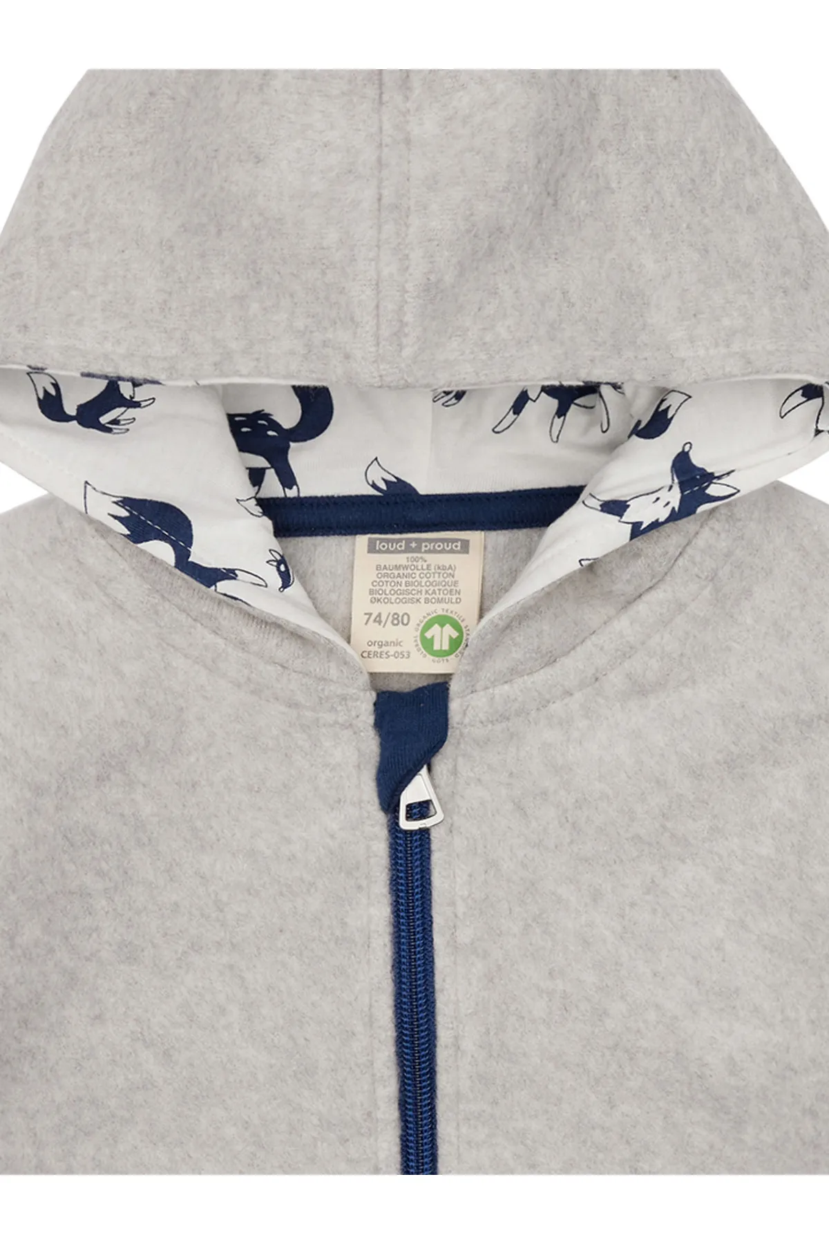 loud + proud  Jacke Weiche Fleece-Kapuzenjacke