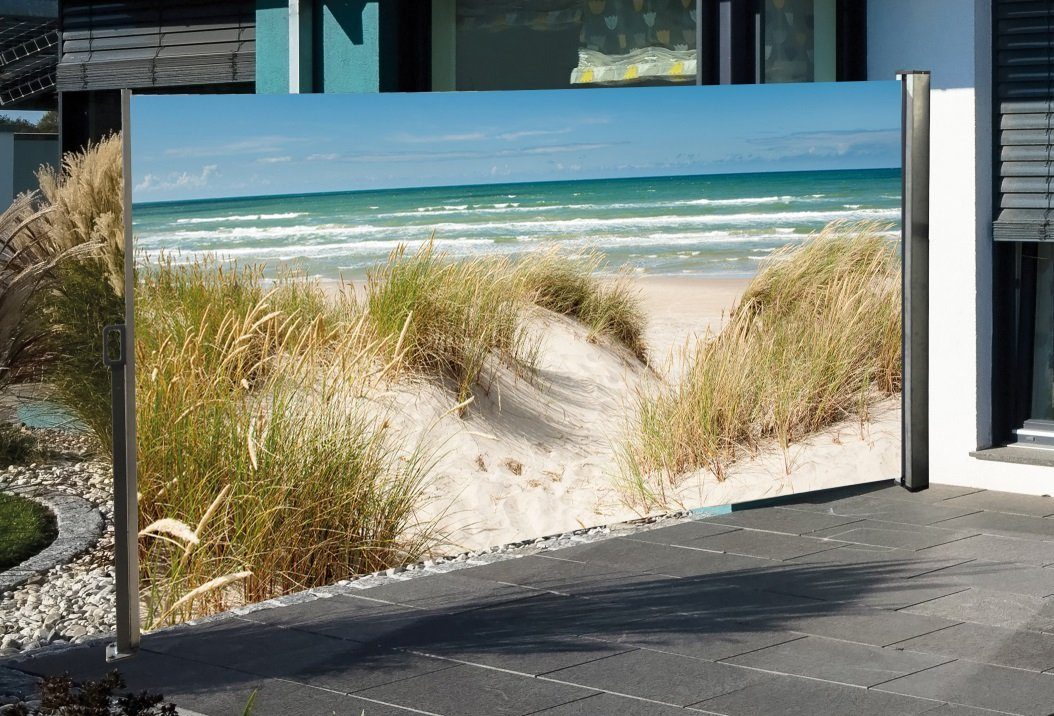 Jürgen Westerholt GmbH Seitenmarkise Seitenmarkise mit Fotodruck 160x300 cm, Sichtschutz Ostsee