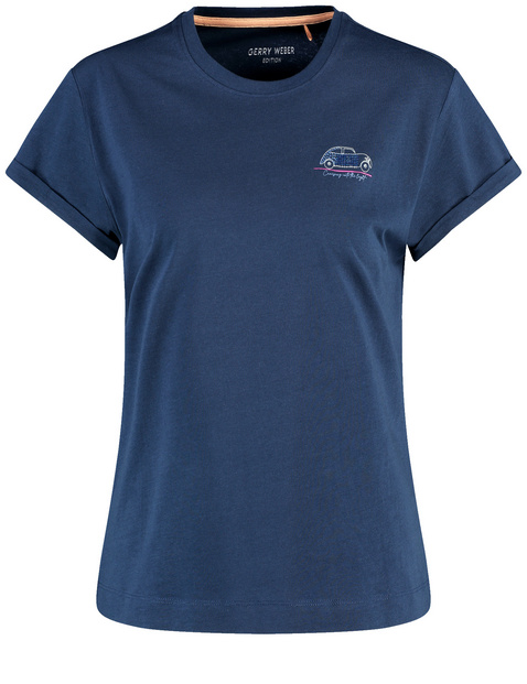 T-Shirt mit kleiner Stickerei