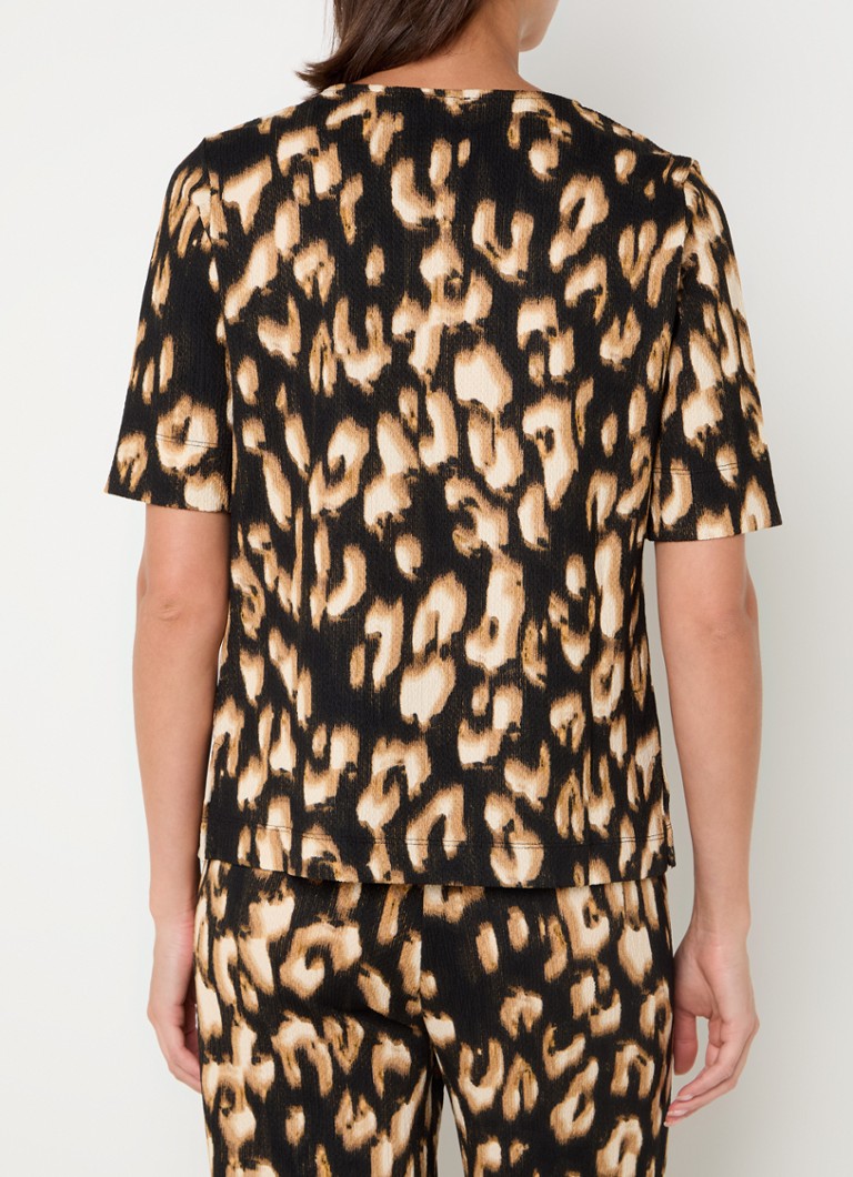 T-shirt testurizzata con stampa leopardata di Gerry Weber