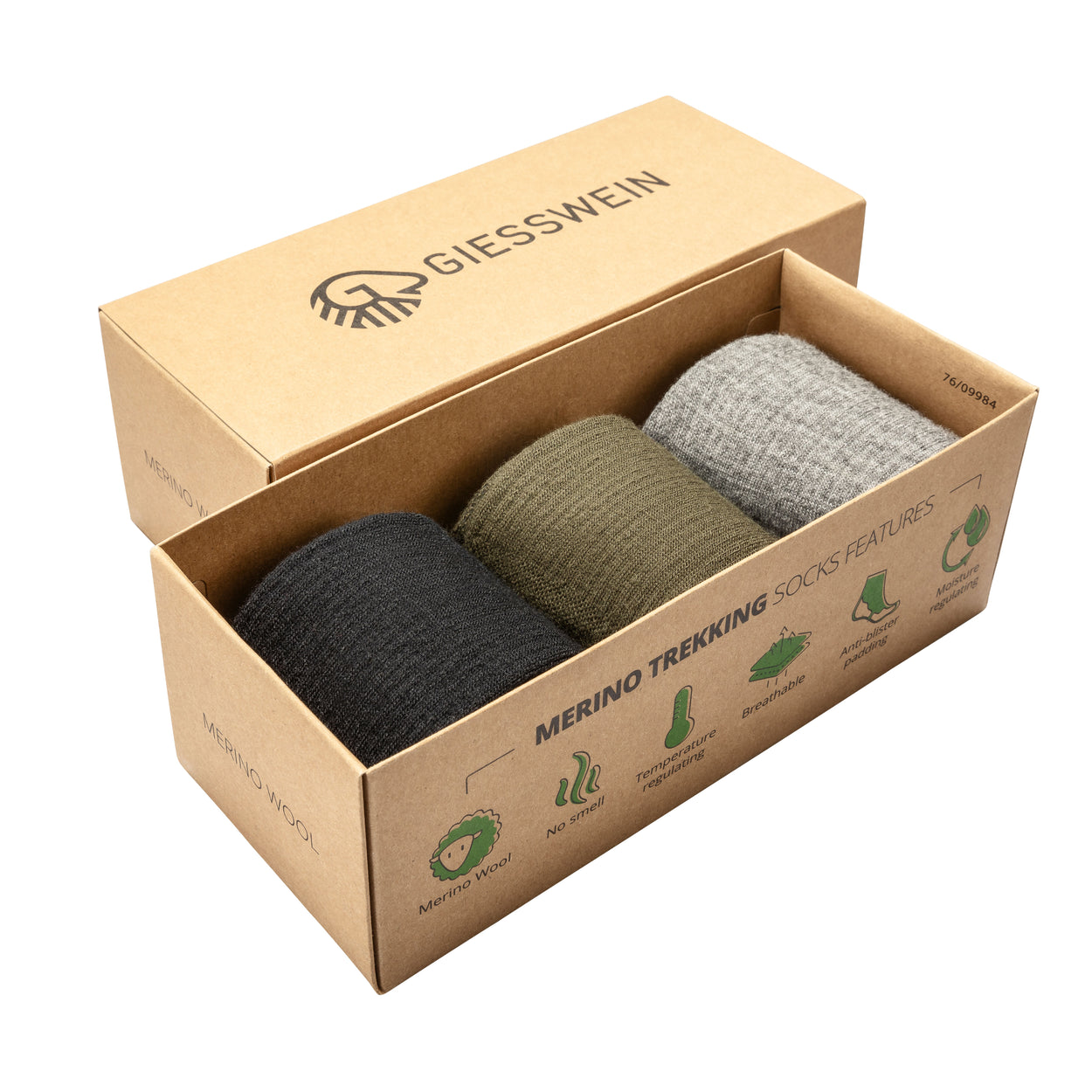 Merino Trekkingsocken 3er-Pack