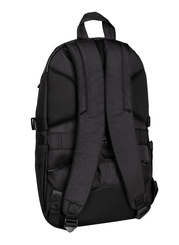 BOGGI MILANO, Rucksack, Kunstleder-Mikrofaser, schwarz