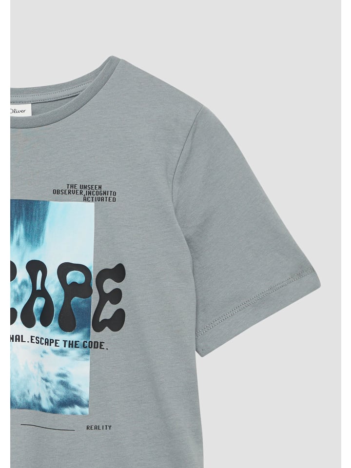 s.Oliver T-Shirt kurzarm in Grau günstig kaufen