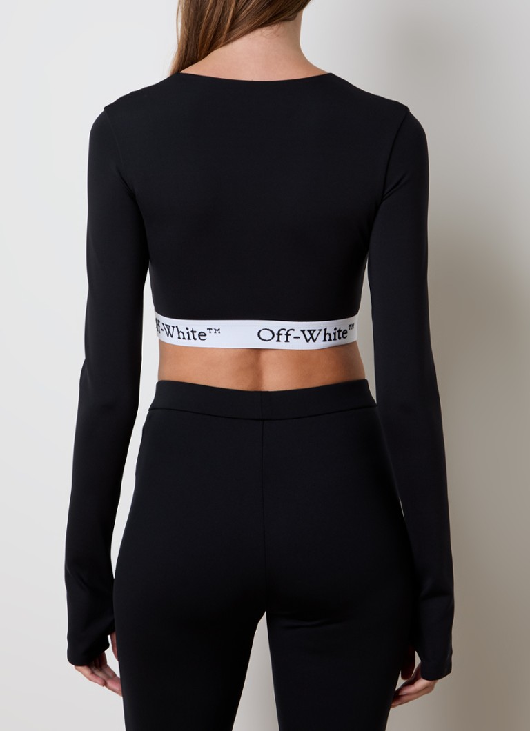 Off-White Crop-topp med logobånd