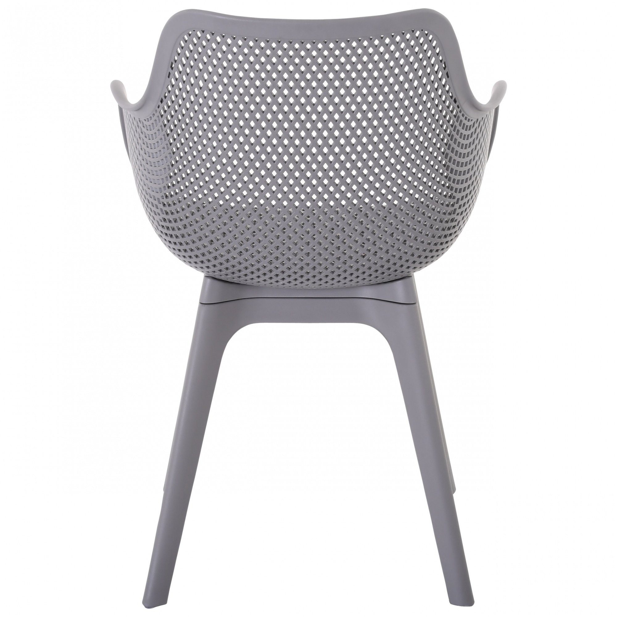 Raburg Gartenstuhl JASPER, verschiedene Farben, Design-Schalenstühle mit Armlehnen (4er-Set), ergonomisch & perforiert, sehr stabil & super bequem, bis 150 kg