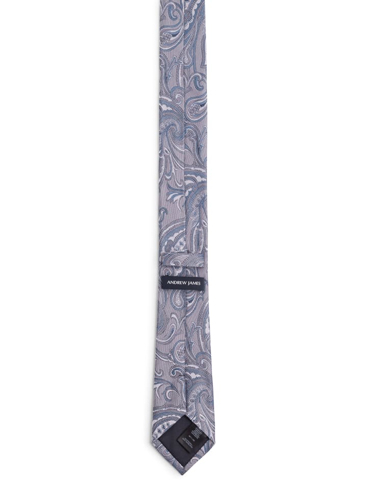 Andrew James Seidenkrawatte in silber blau - 0001 günstig kaufen onesize