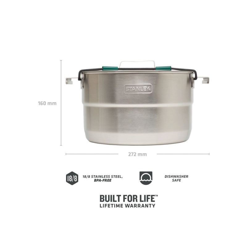 Stanley Camping-Kochgeschirr-Set, Adventure Full Kitchen Base Camp Cook Set 21pz 3.7qt \/3.5l