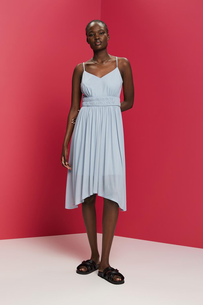 Meshkleid mit Elastikbündchen