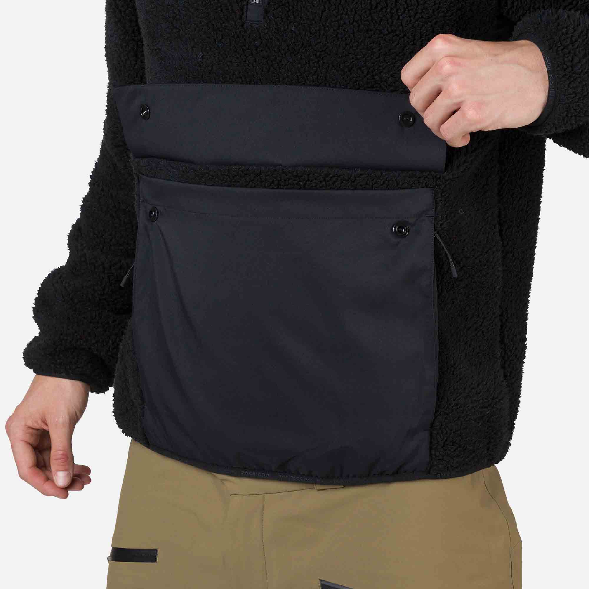 Sweat anorak en polaire homme