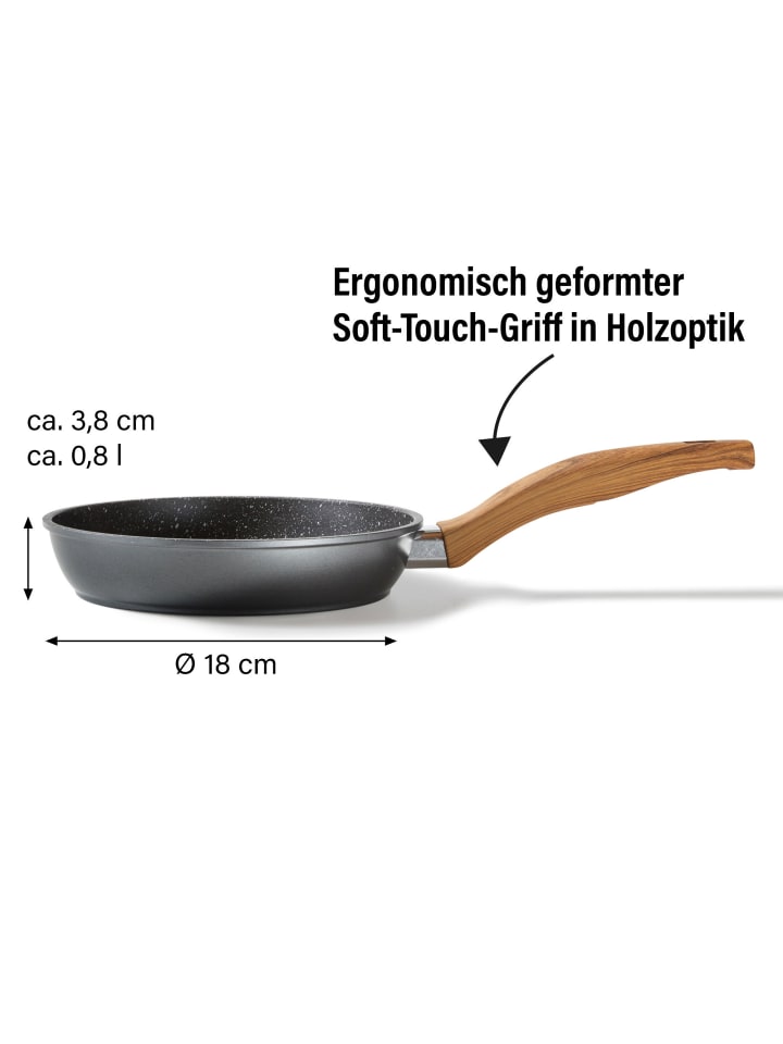 Stoneline Bratpfanne 18 cm | ohne Deckel in Grau günstig kaufen Ø 18 cm