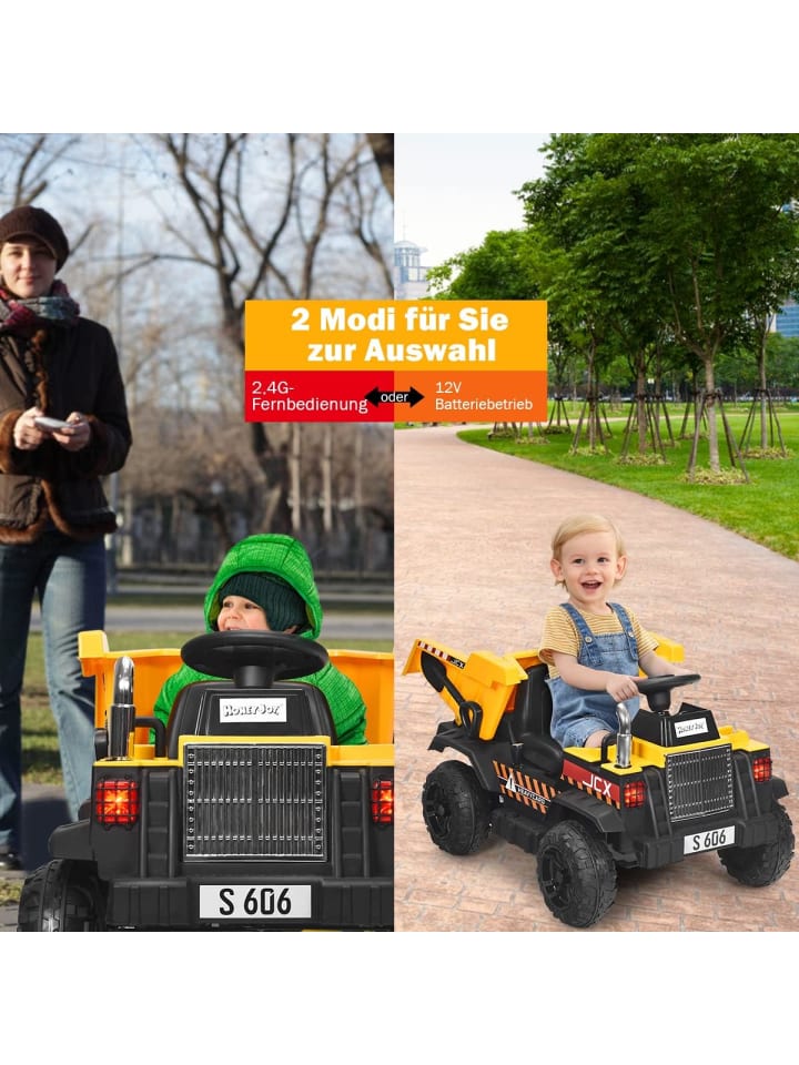 COSTWAY 12V Traktor von 3-8 Jahren in Gelb günstig kaufen 102 cm