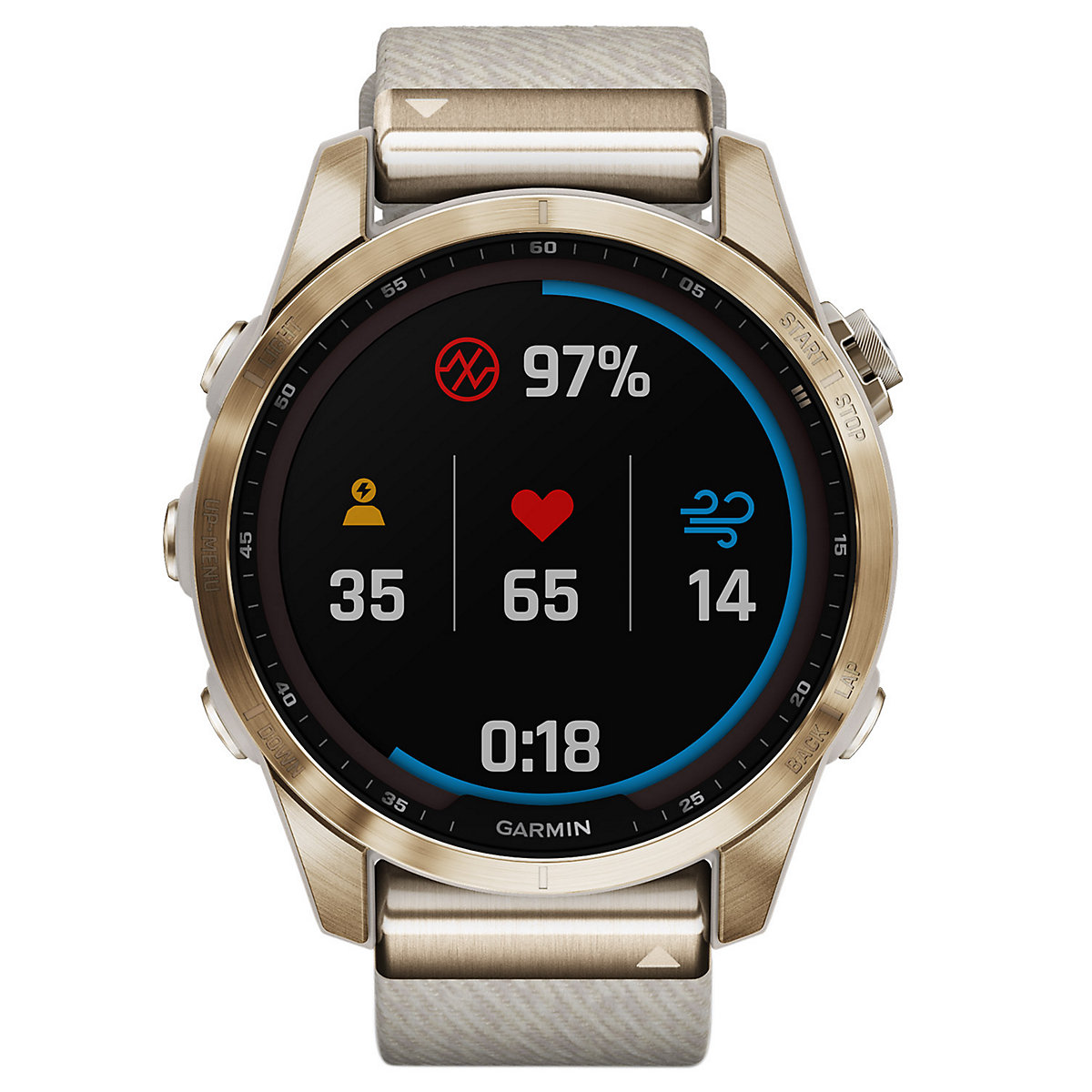 Fenix 7S Saphir Solar Titan Smartwatch Crème/Crèmegold Smartwatches