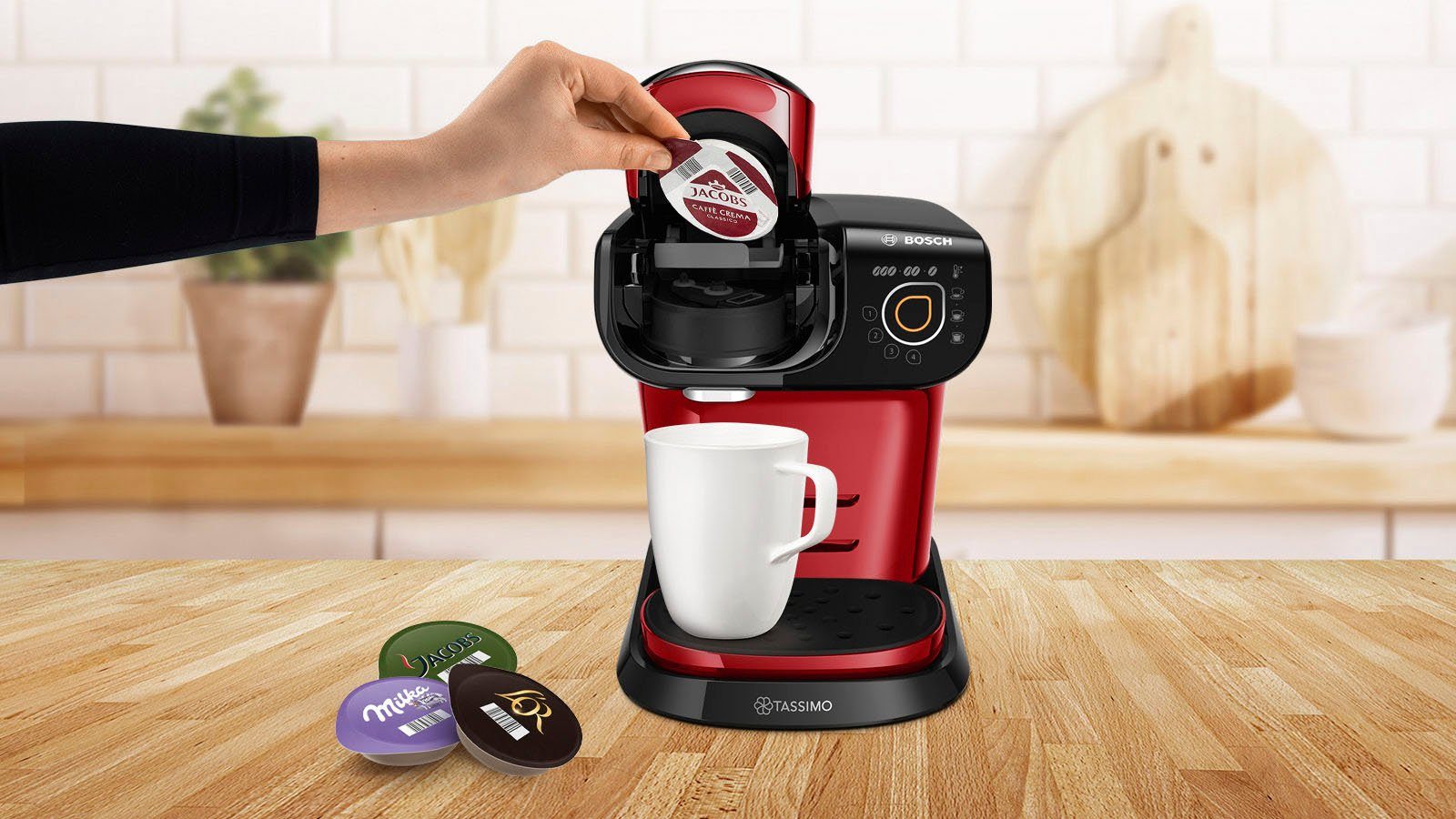 TASSIMO Kapselmaschine MY WAY 2 TAS6503, mit Wasserfilter, über 70 Getränke, Personalisierung, vollautomatisch