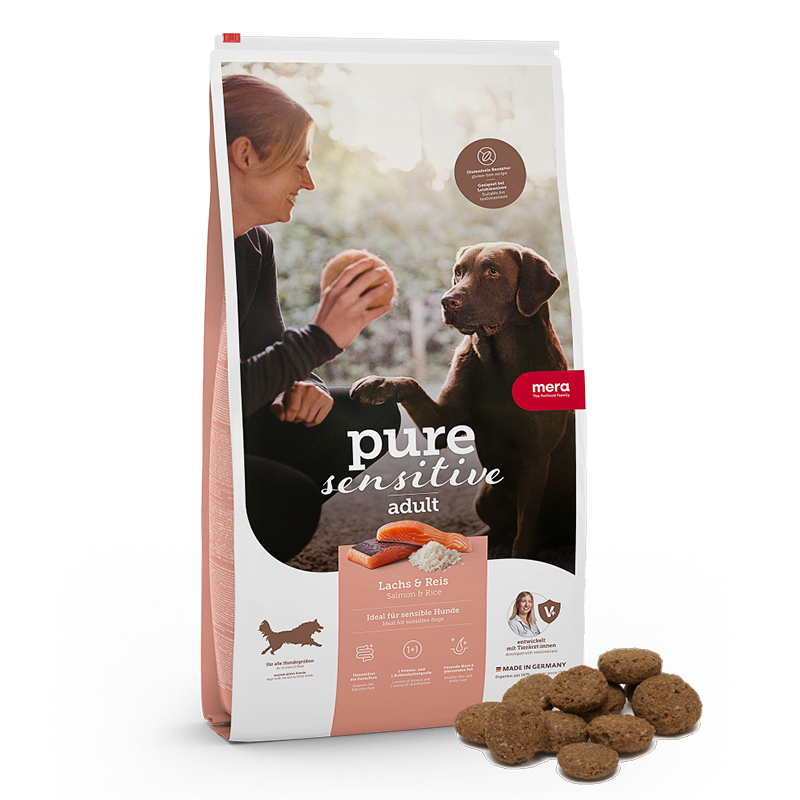 MERA Hundetrockenfutter MERA pure sensitive Adult Lachs & Reis 12,5 kg