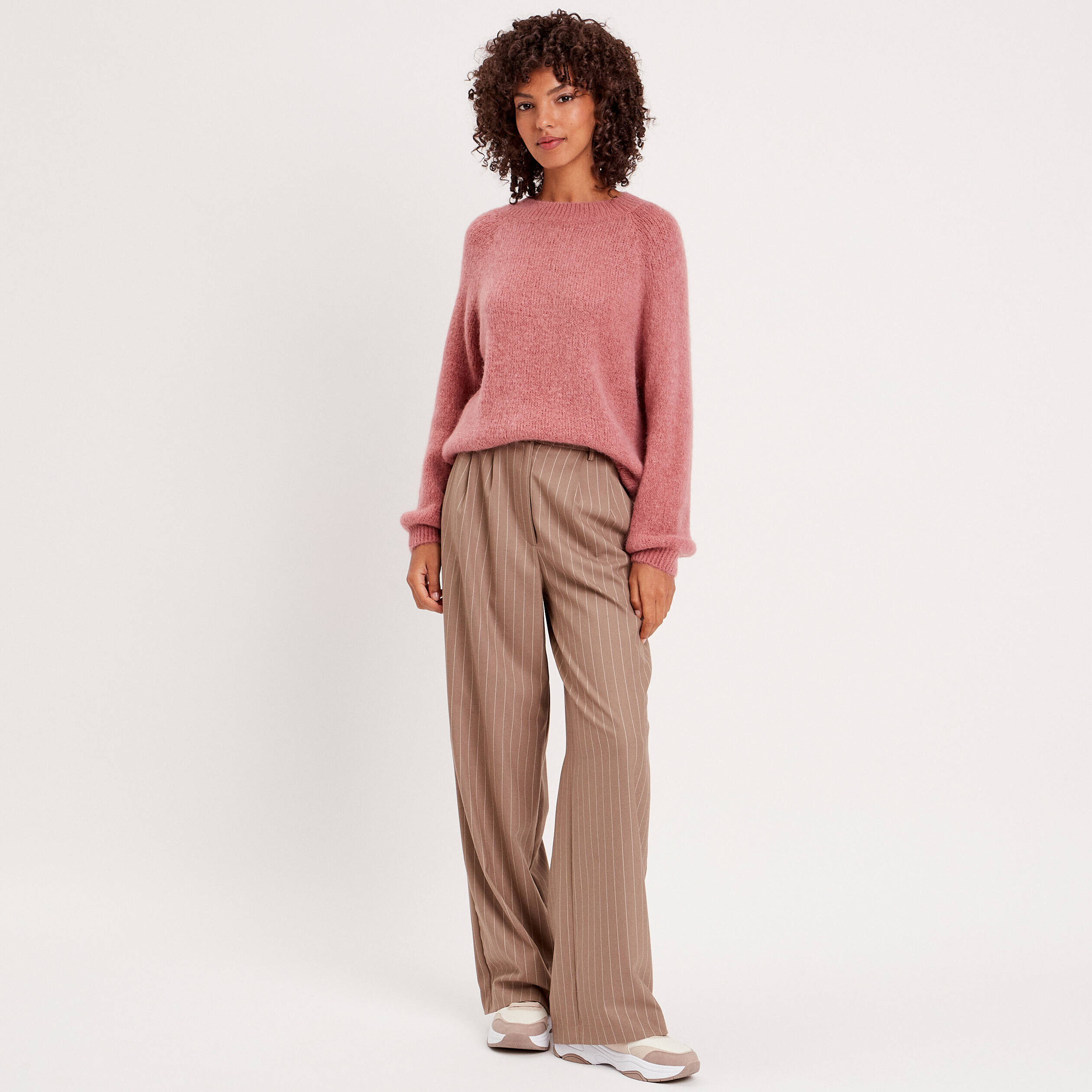 Pull manchse longues rose femme | Cache Cache