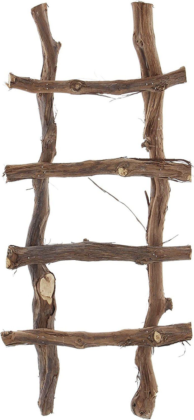 Dekoleidenschaft Dekoleiter aus Rebenholz im Shabby Style, als Rankhilfe, Holzleiter, Gartendeko, als Rankhilfe oder Kletterhilfe für Wein & Efeu