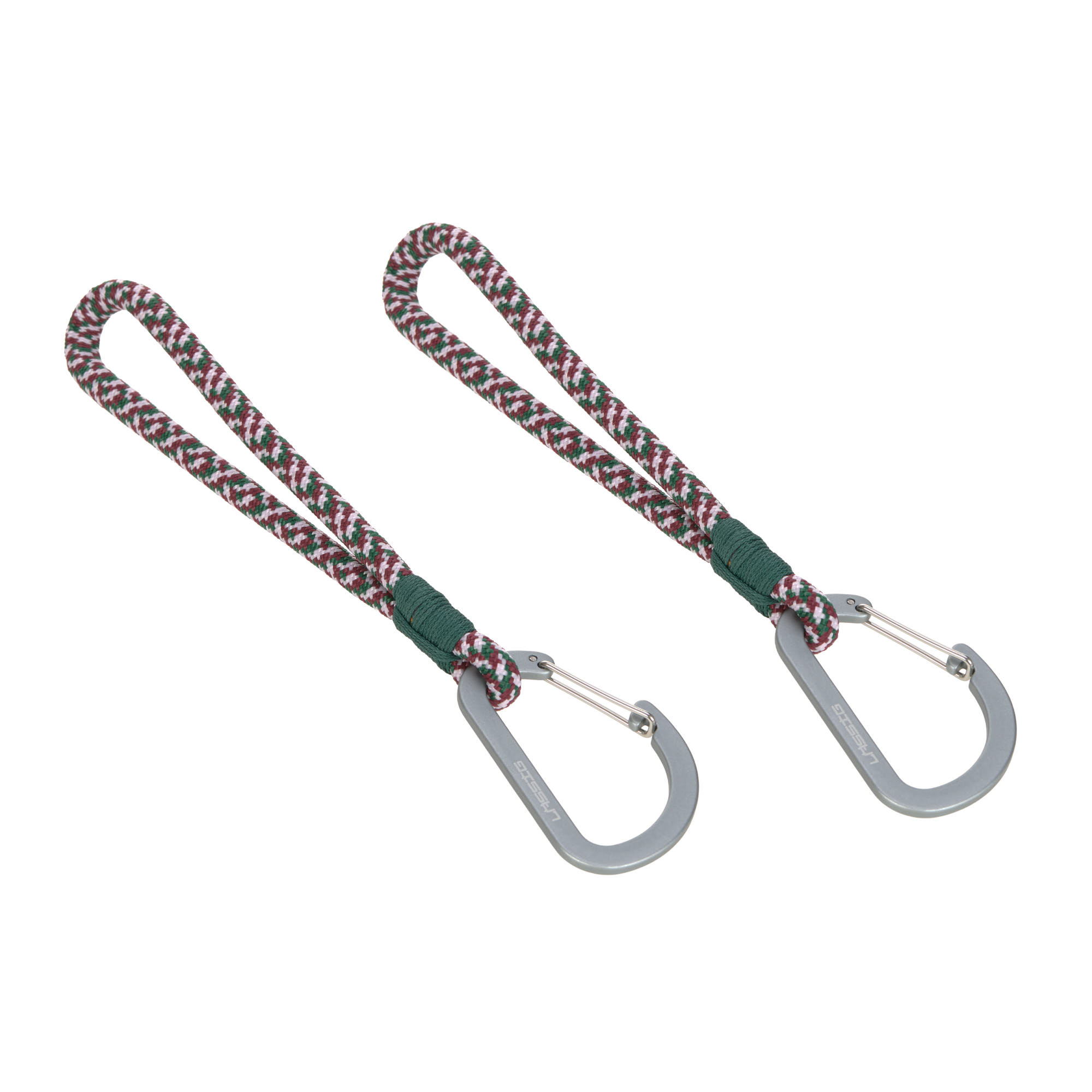 Kinderwagenhaken 2er Set - Karabiner, Grün Lila