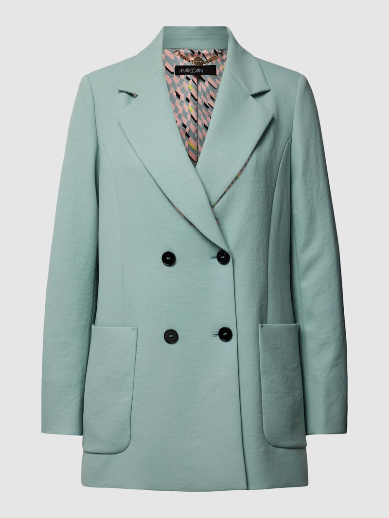 Blazer mit Knopfverschluss in petrol