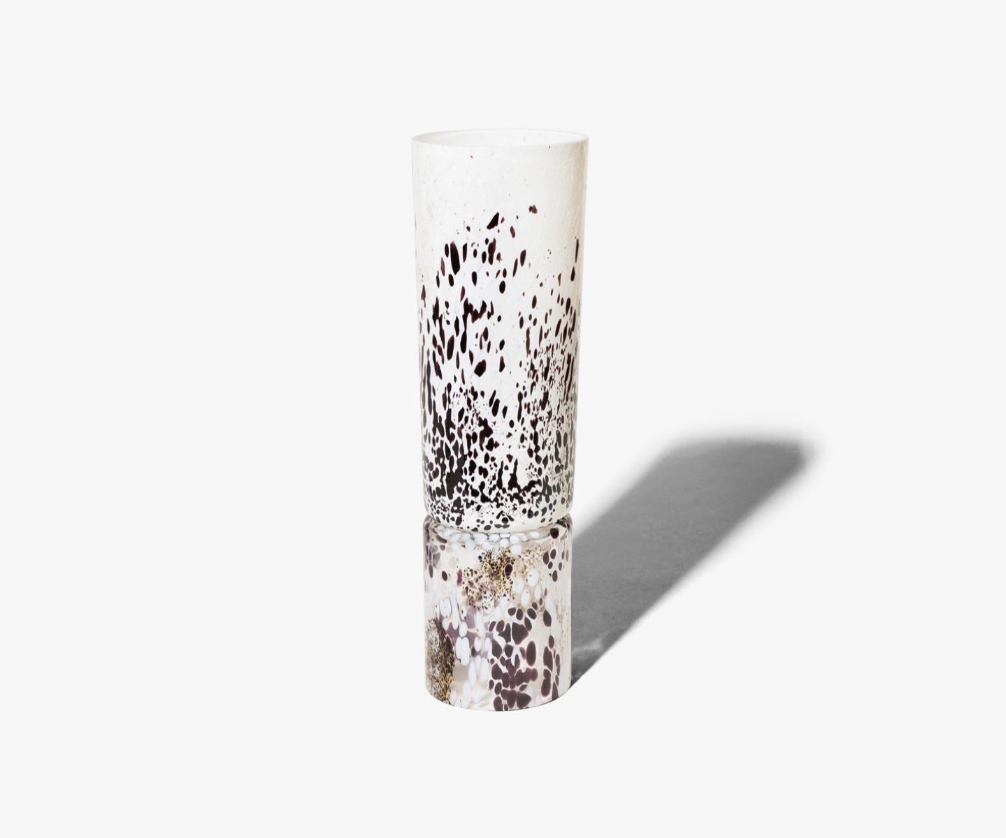 Photophore-vase Murano - Noir et blanc