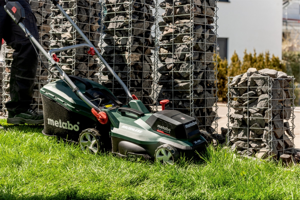 Metabo 601716650 RM 36-18 LTX BL 36 krop 2 x 18V 36 cm batteri græsslåmaskine 5,2Ah Li-Ion