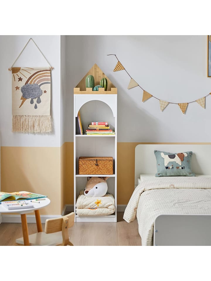 SoBuy Kinderregal in Weiß und Natur - (B)40 x (H)150 x (T)30cm günstig kaufen onesize