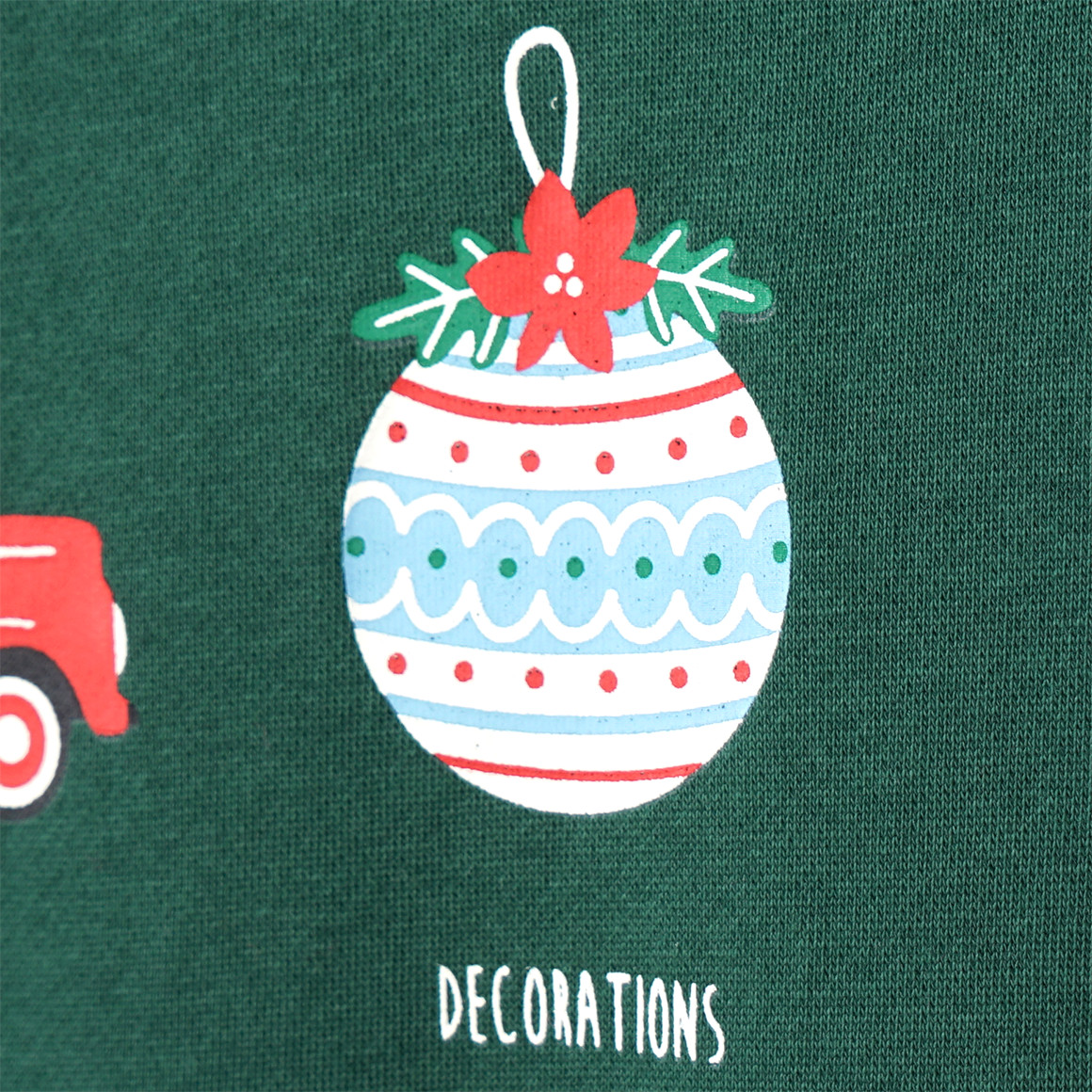 Jungen Weihnachtssweatshirt mit Rückenprint dunkelgrün