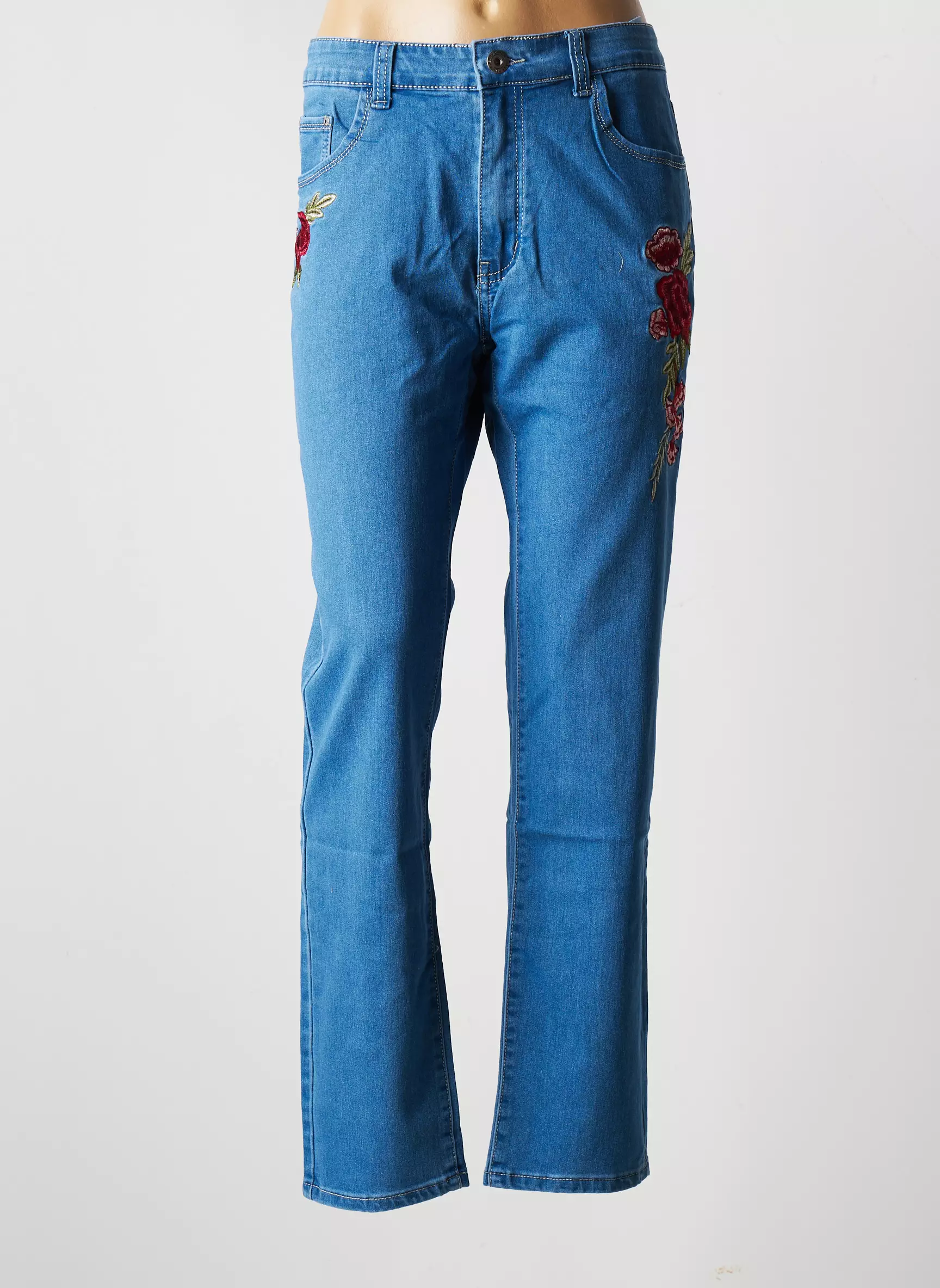 X Max Jeans Coupe Slim Femme couleur bleu