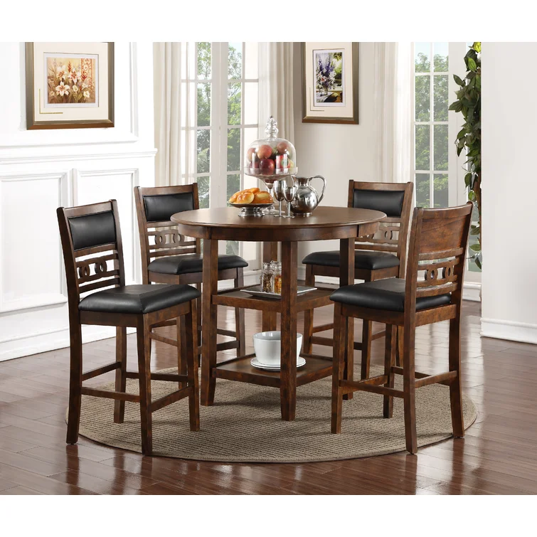 Round Solid Wood Dining Set
