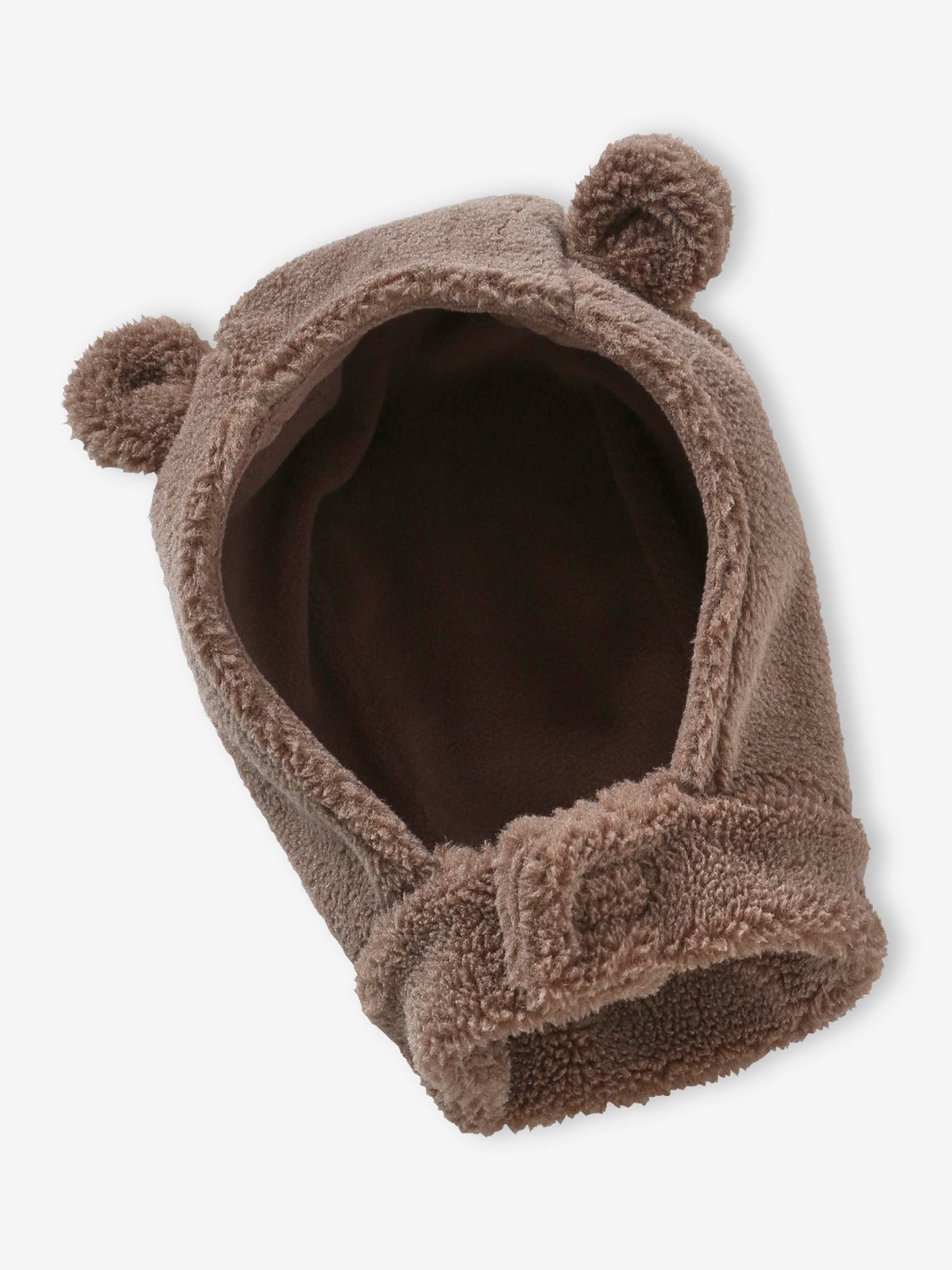 Vertbaudet Jungen Baby-Set: Schalmütze, Rundschal & Fäustlinge - mokka