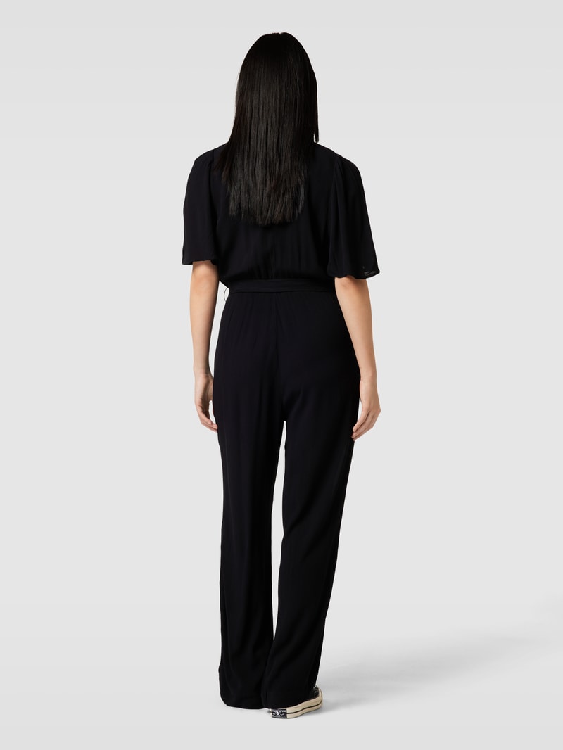Jumpsuit mit V-Ausschnitt Modell 'Marrakech' in schwarz