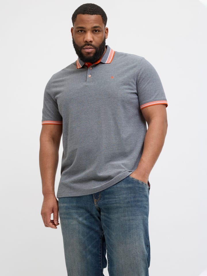 JACK & JONES PLUS Poloshirt in Navy Blazer günstig kaufen