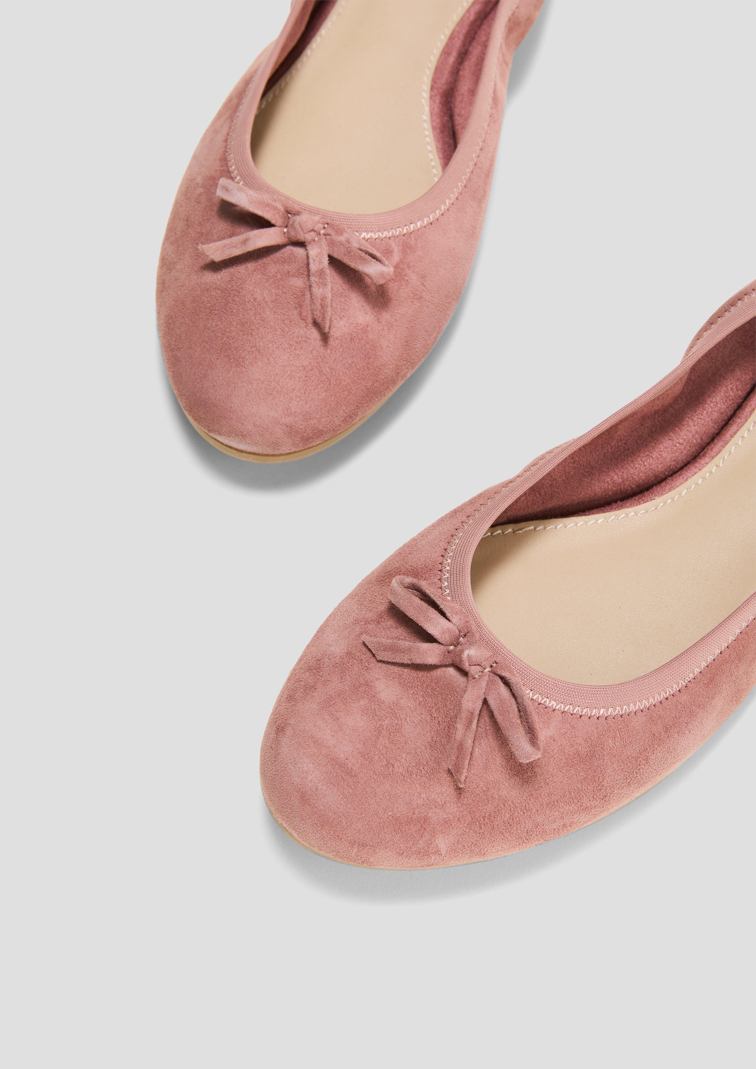Klassische Leder-Ballerinas mit Schleifchen-Detail  6008820-544