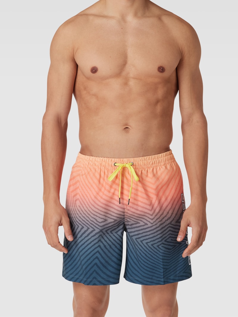 Badehose mit elastischem Bund in apricot