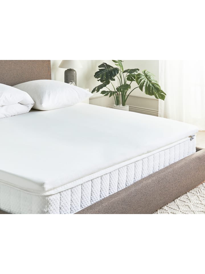 Beliani Topper CALM in Weiß - (W) 180 x (H) 6 x (L) 200 cm günstig kaufen onesize