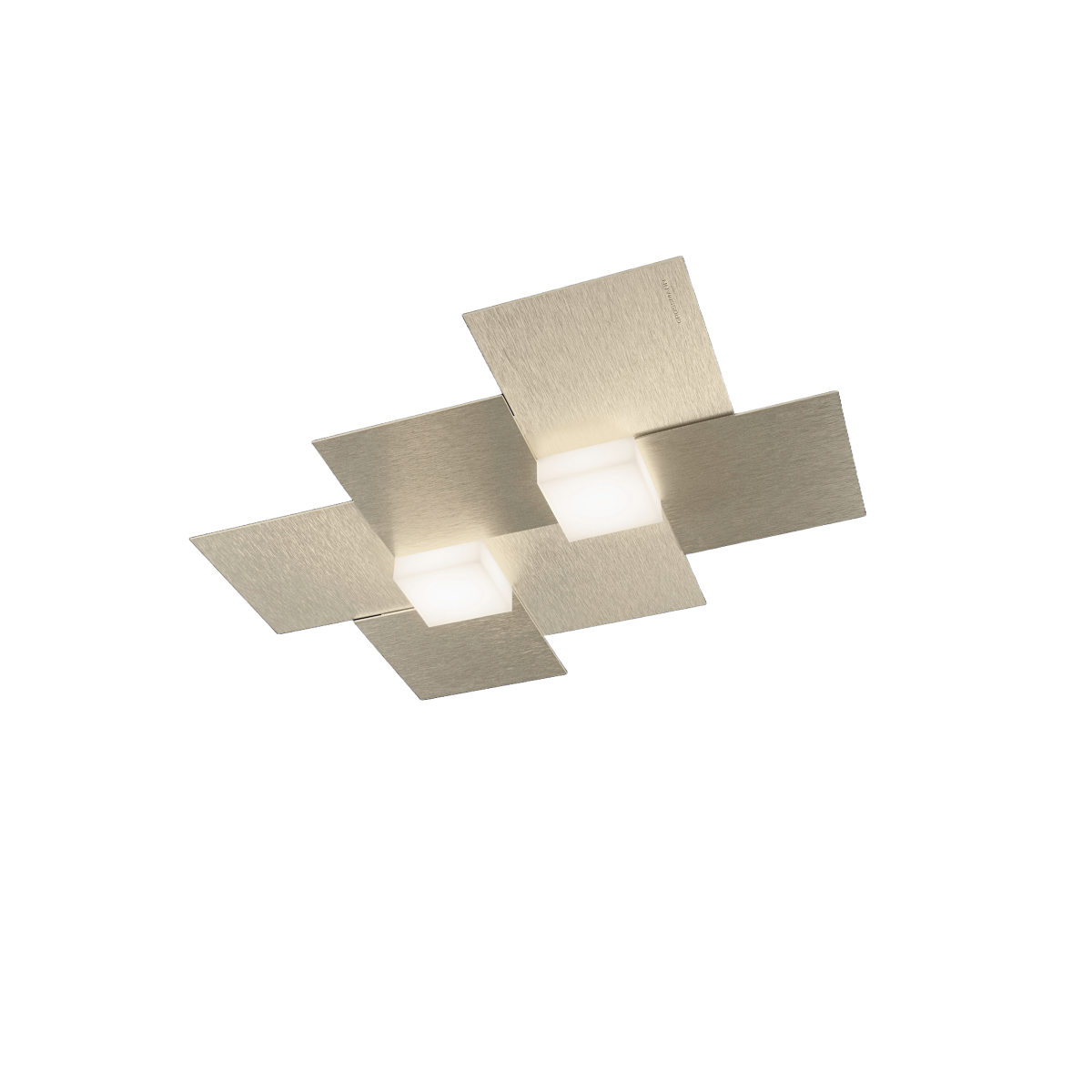 Grossmann 2-flg LED Deckenleuchte Creo Champgner
