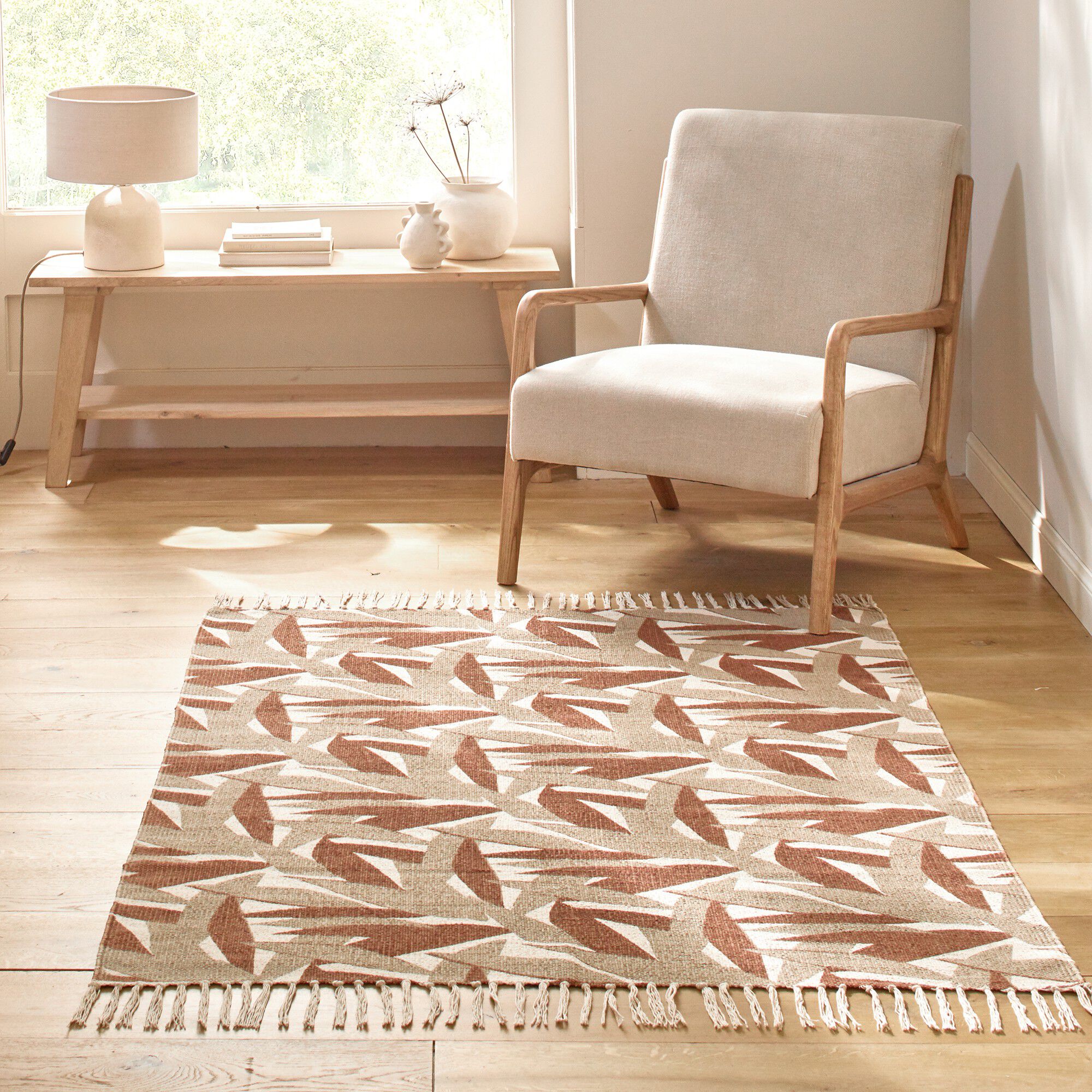 Tapis tissé grand format imprimé jungle