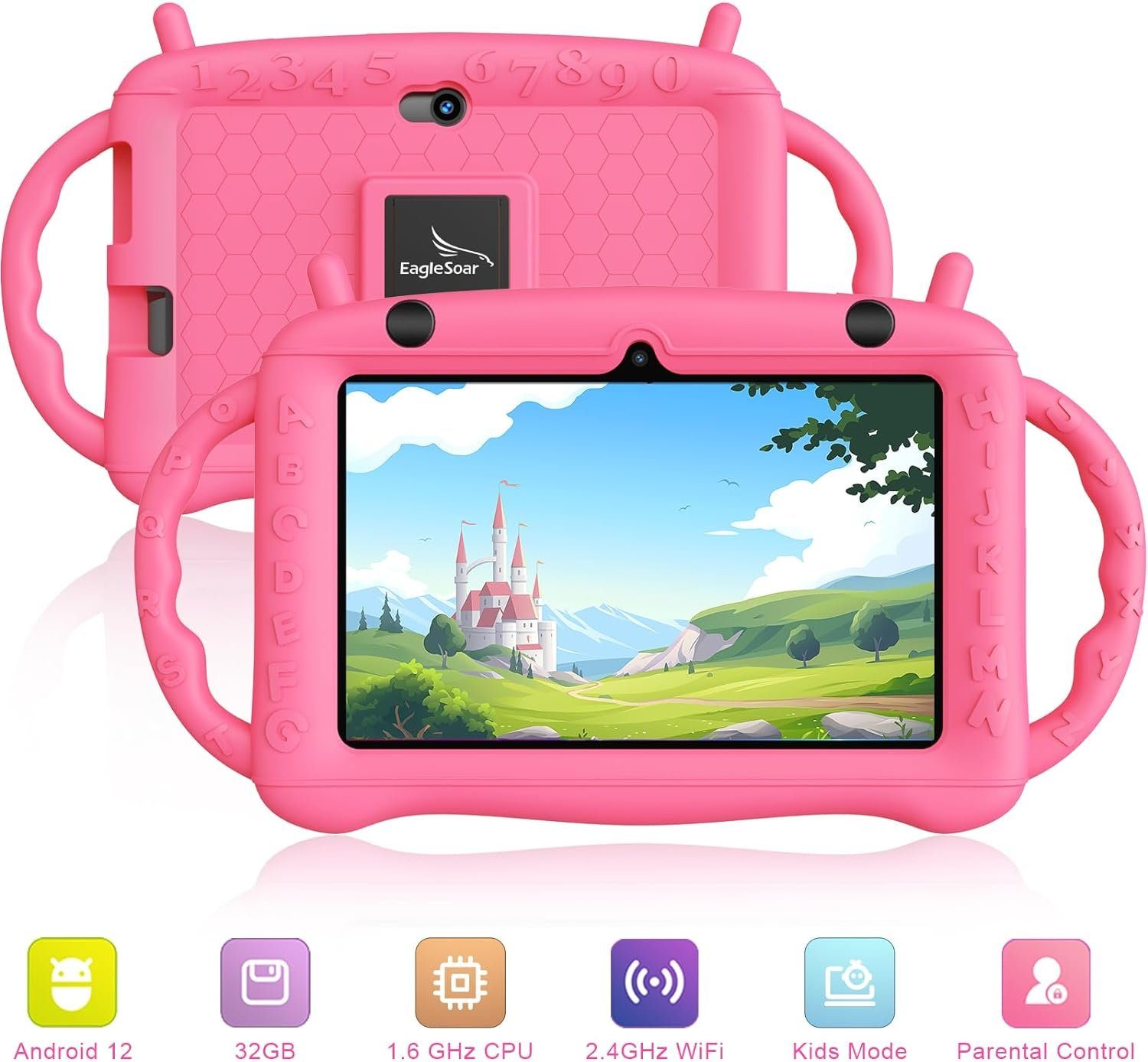 EagleSoar Kinder Tablet Kleinkind mit Kindersicherung Kinder APP Tablet (7