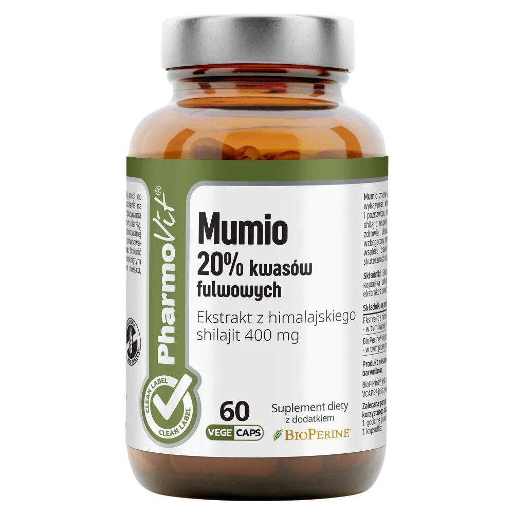 ФармоВит Клин Лејбл Мумио 20% капсуле фулвинских киселина