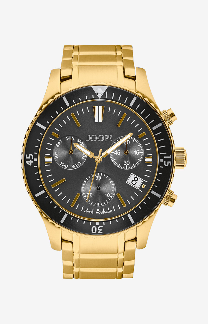 Herrenuhr in Gold/Schwarz