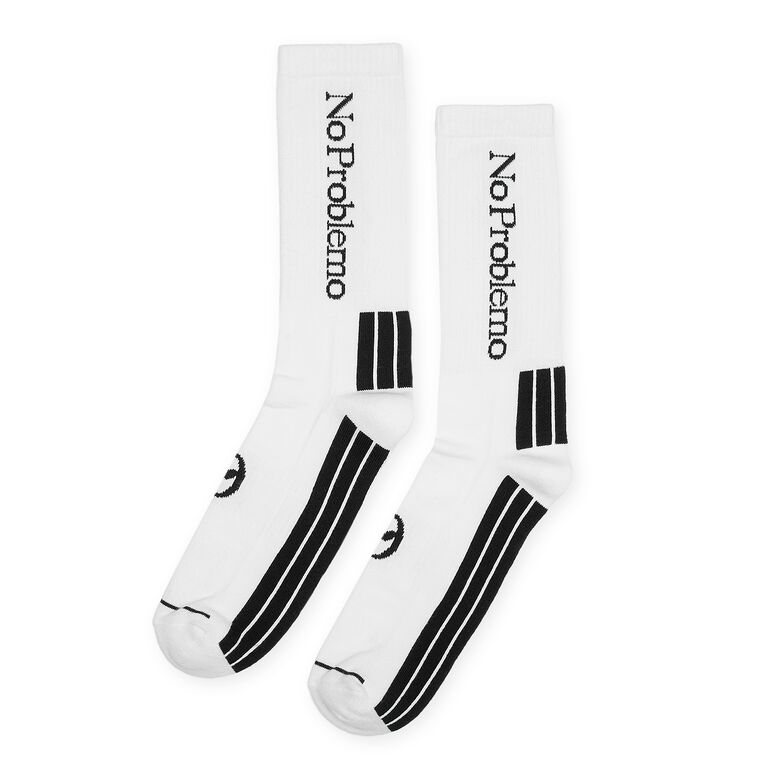 No Problemo Logo Socks white
