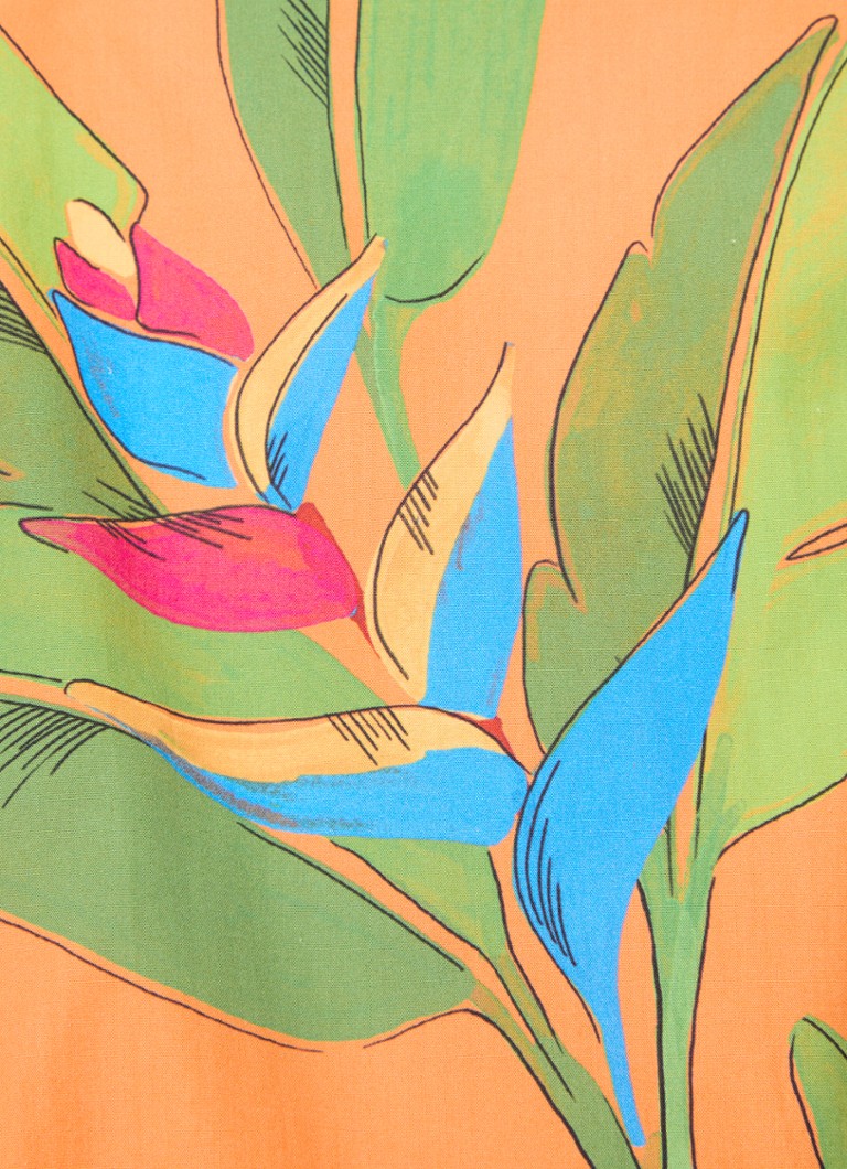 Ολόσωμη φόρμα Farm Rio σε ίσια γραμμή, ζώνη με δέσιμο και ανοιγόμενη λεπτομέρεια