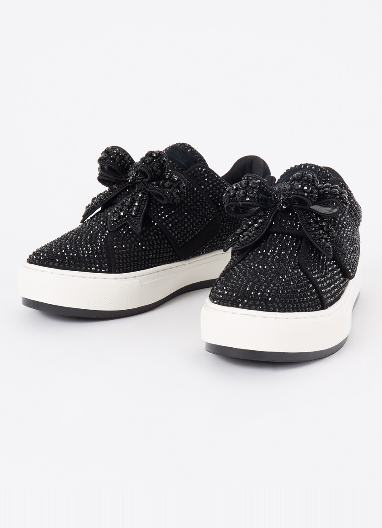 Sneaker Kurt Geiger Laney Bow con dettagli in pelle e strass