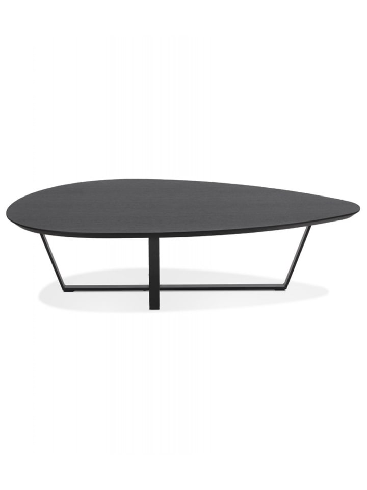 KADIMA DESIGN Designer Couchtisch aus Schwarzem Holz mit Metallgestell | Modern günstig kaufen onesize