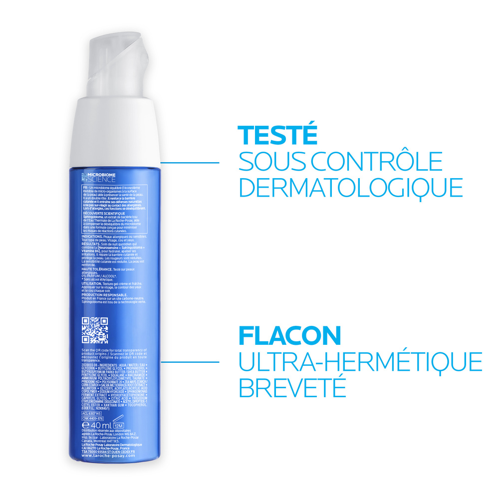La Roche-Posay Toleriane Dermallergo Nuit Soin visage de nuit apaisant hydratation intense peaux sensibles ou allergiques