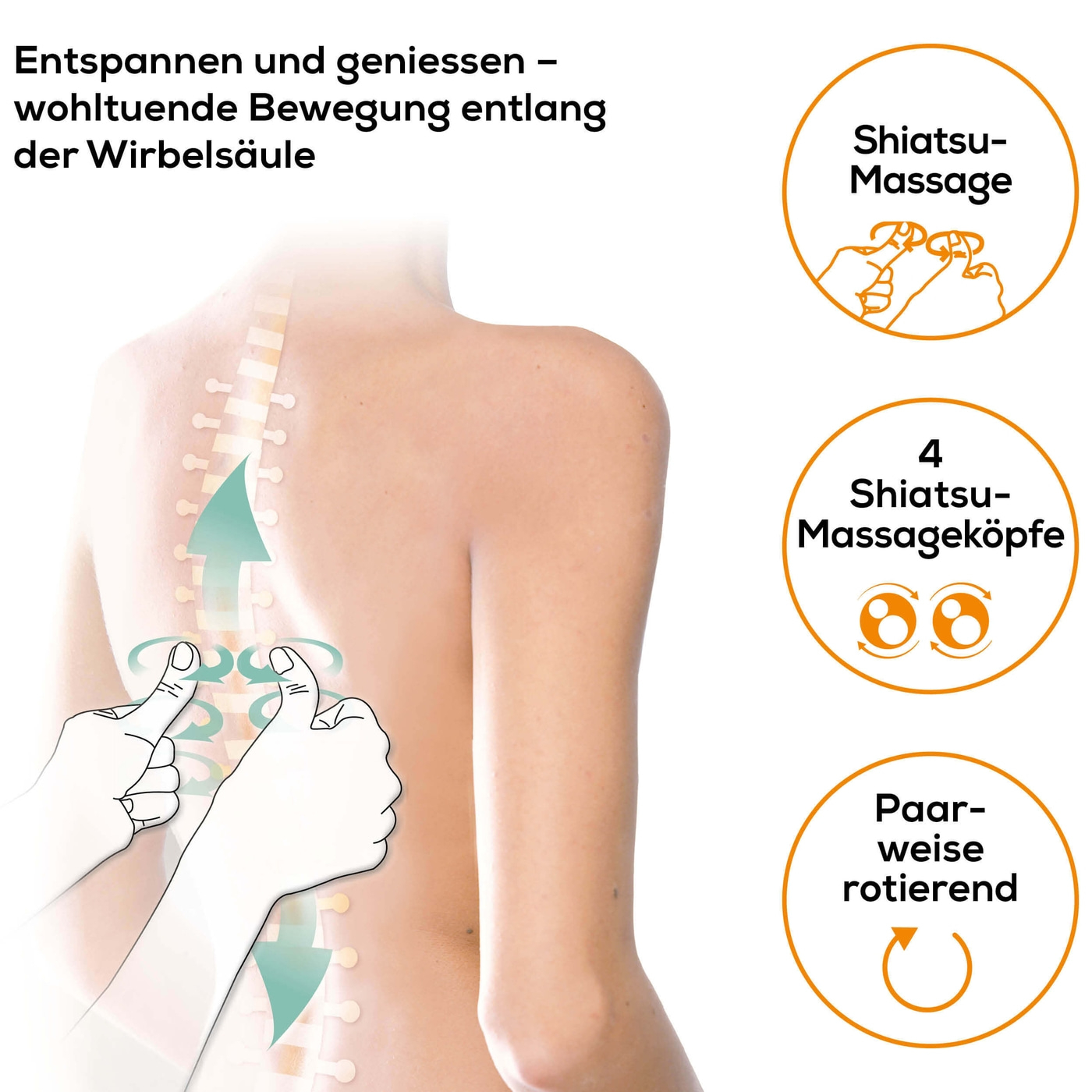 Beurer MG 206 Shiatsu-Sitzauflage-Sitzauflage für Rückenmassage mit 4 Massageknöpfen, Licht & Wärmefunktion