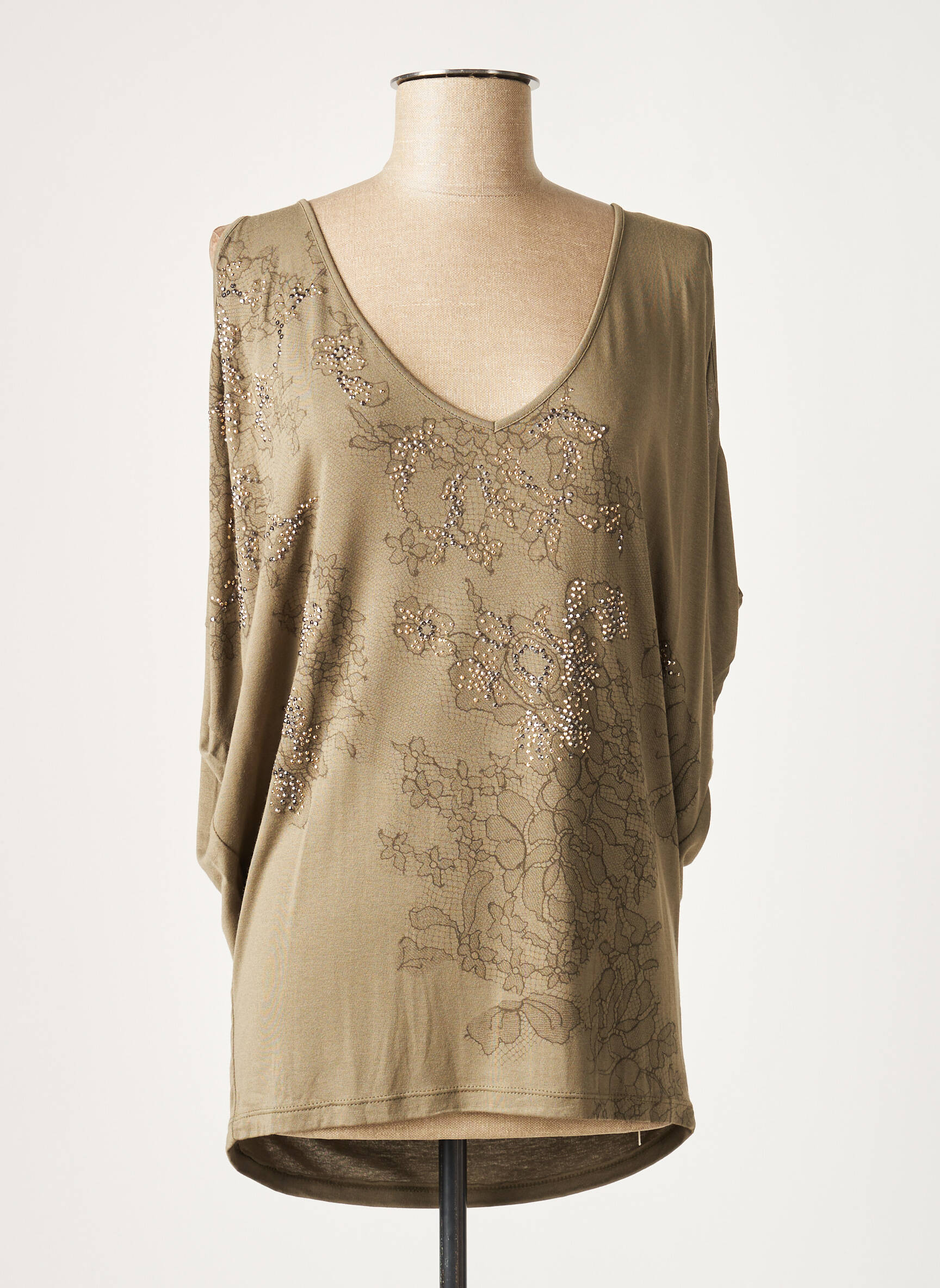 Lauren Vidal Tuniquesansmanche Femme couleur vert