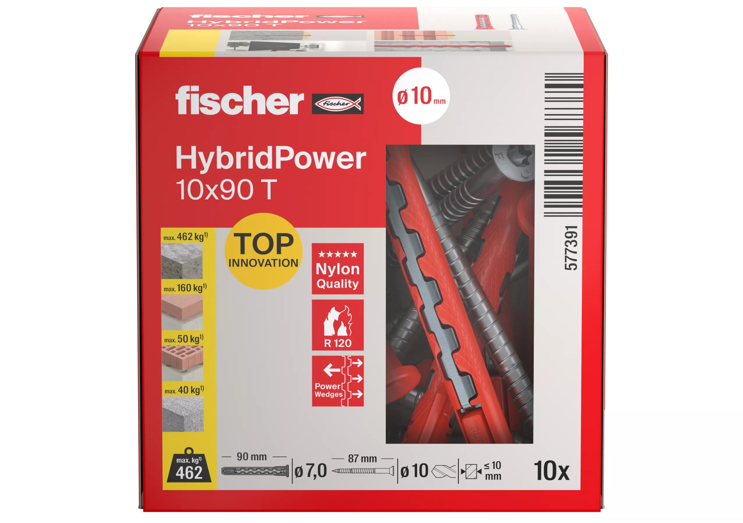 Fischer 577391 Wtyczka HybridPower 10x90 T 10ST