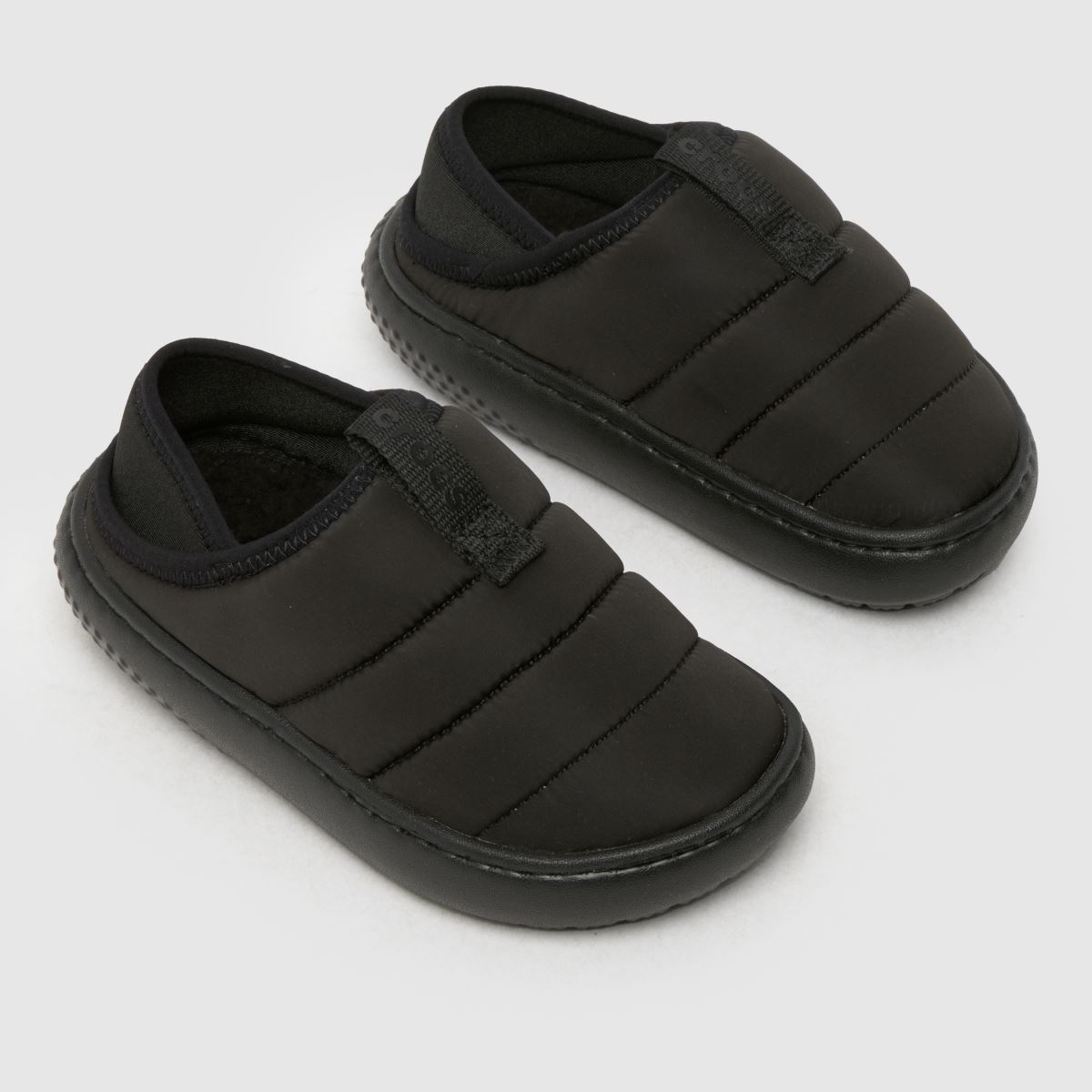 Crocs svarta klassiska puff moc pojk junior tofflor